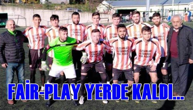 Amatör maçta fair-play´i hiçe saydılar