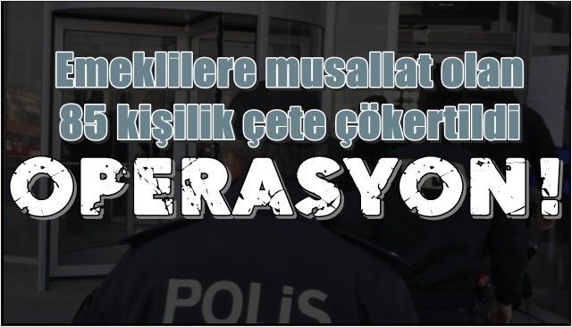 Emeklileri dolandıran çeteye operasyon