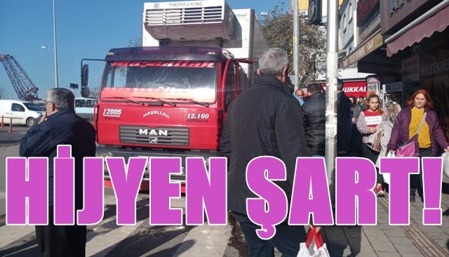 Hijyensiz et taşıyan araç sürücüsüne ceza