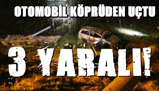 Otomobil köprüden uçtu: 3 yaralı