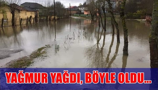  Zonguldak´ta köy yolları sular altında kaldı