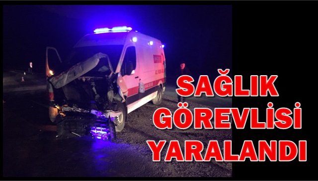 Ambulans istinat duvarına çarptı: 1 yaralı