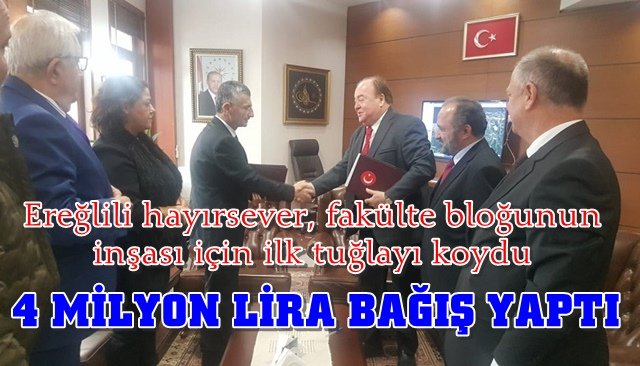 Annesi adına fakülteye 4 milyon lira bağışladı