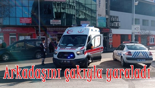 Arkadaşını çakıyla yaraladı