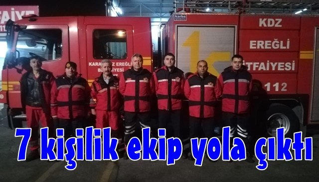 Ereğli Beldiyesi’nden Elazığ’a kurtarma ekibi