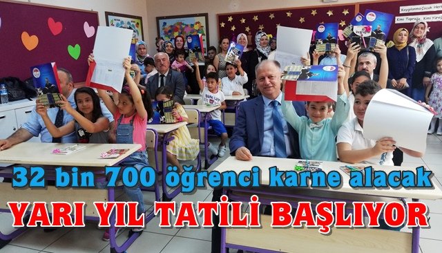 Ereğli´de, 32 bin 700 öğrenci karne alacak