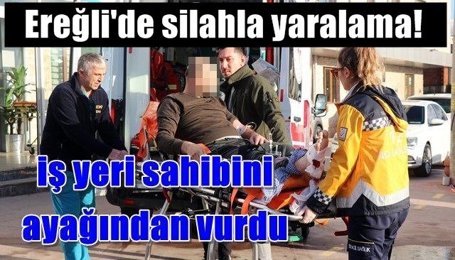 Tartıştığı iş yeri sahibini ayağından vurdu