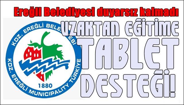 Belediyeden ihtiyaç sahibi öğrencilere tablet desteği...