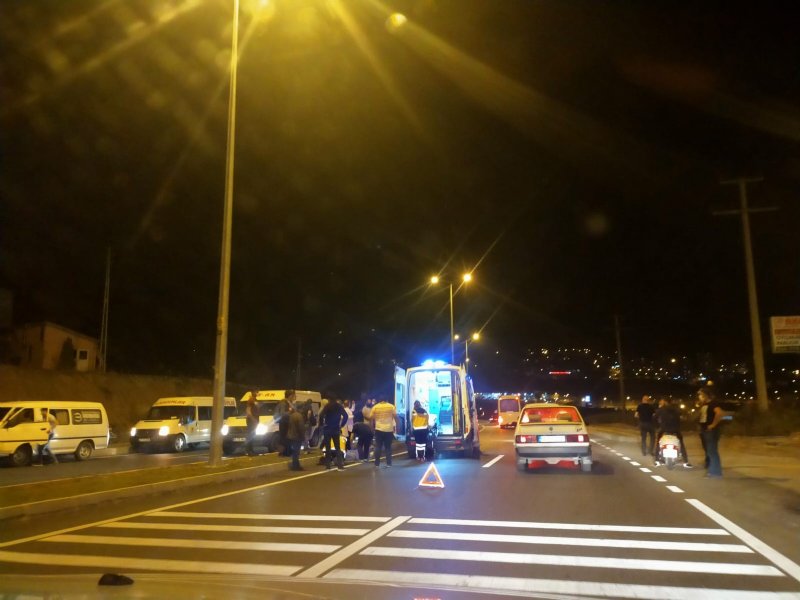Belen´de kaza... Otomobilin çarptığı yaya yaralandı... - 1
