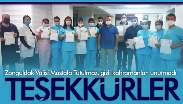 HUZUREVİ PERSONELİNE ‘TEŞEKKÜR’ BELGESİ