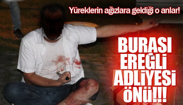 KENDİNİ KESTİ, BIÇAĞI KALBİNE DAYADI!
