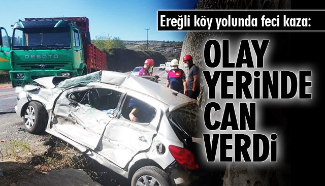 KÖY YOLUNDA KAZA: BİR KİŞİ ÖLDÜ