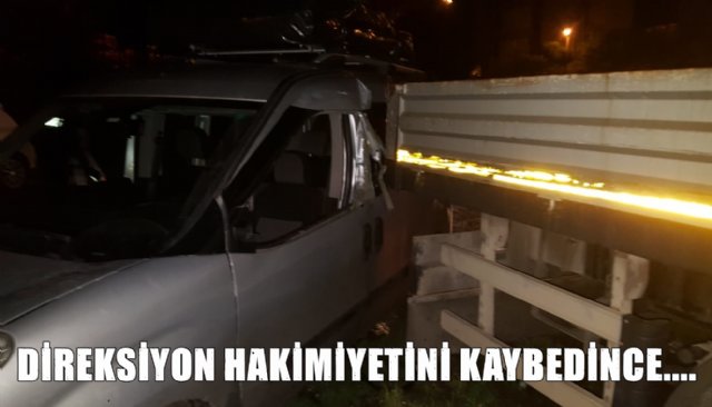 PARK HALİNDEKİ KAMYONUN DORSESİME ÇARPTI