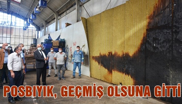 Posbıyık, pazarcılara geçmiş olsun ziyaretinde bulundu