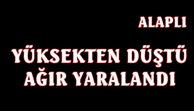 YÜKSEKTEN DÜŞTÜ