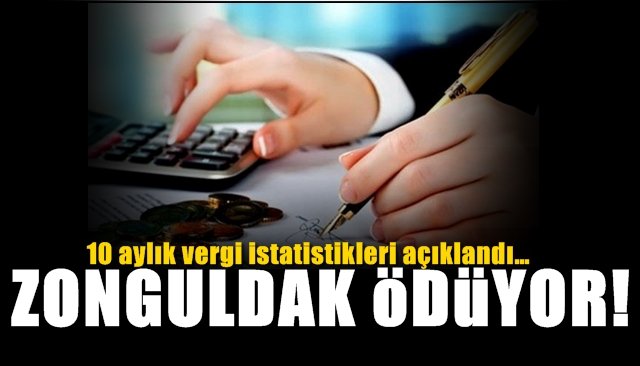 10 aylık vergi istatistikleri açıklandı… ZONGULDAK ÖDÜYOR …