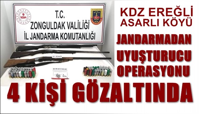 Jandarmadan uyuşturucu operasyonu: 4 gözaltı