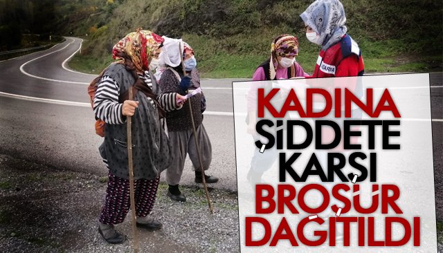 KADINA ŞİDDETE KARŞI BROŞÜR DAĞITILDI 