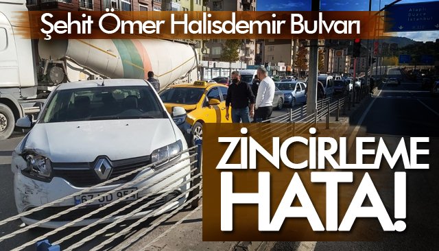 ŞEHİT ÖMER HALİSDEMİR BULVARI´NDA KAZA!