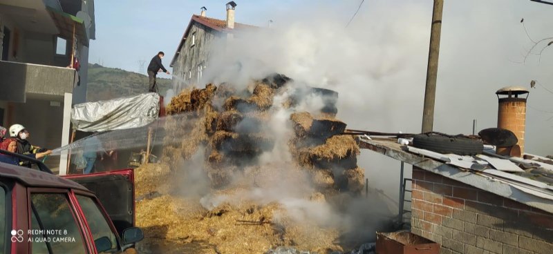 TAŞ KESME MOTORU SAMANLIĞI TUTUŞTURDU - 1