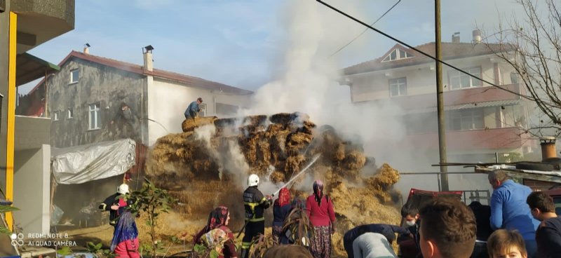 TAŞ KESME MOTORU SAMANLIĞI TUTUŞTURDU - 3