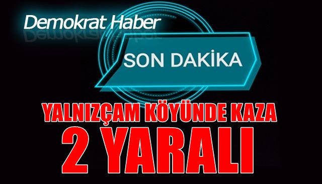 YALNIZÇAM KÖYÜNDE KAZA: 2 YARALI