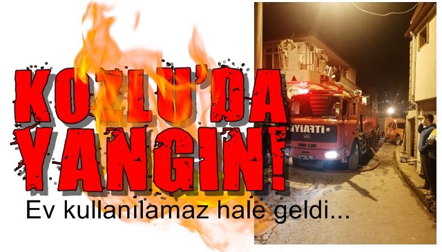 Zonguldak´ta yangın... Ev harabeye döndü..