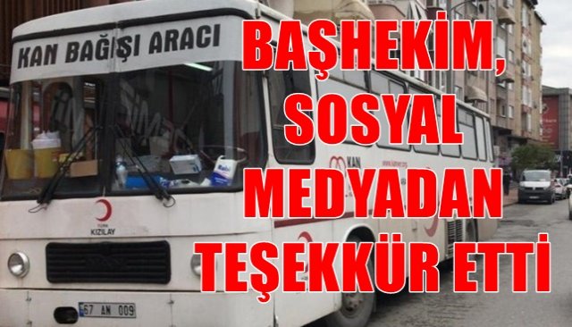 BAŞHEKİM, SOSYAL MEDYADAN TEŞEKKÜR ETTİ