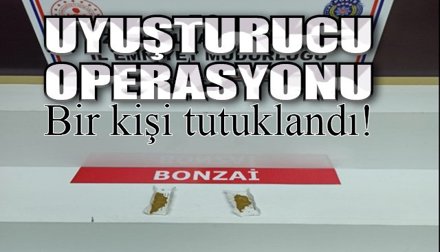 Uyuşturucu operasyonu… 1 kişi tutuklandı	