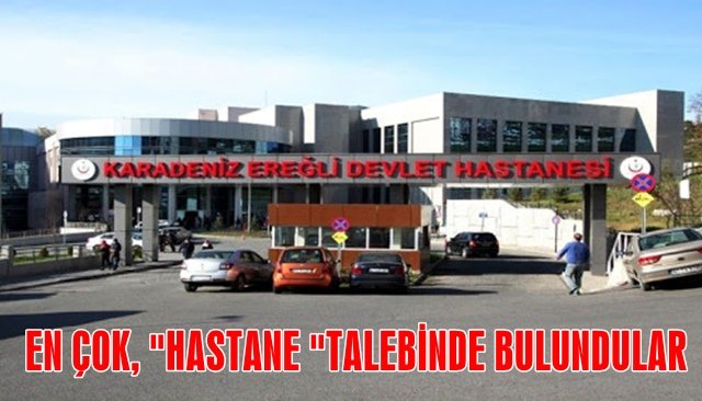 Vatandaş, en çok hastaneye gitme talebinde bulundu