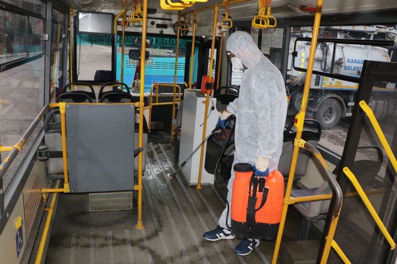  Halk otobüsleri virüse karşı dezenfekte ediliyor - 1