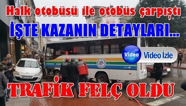 Kaza, trafiği kilitledi