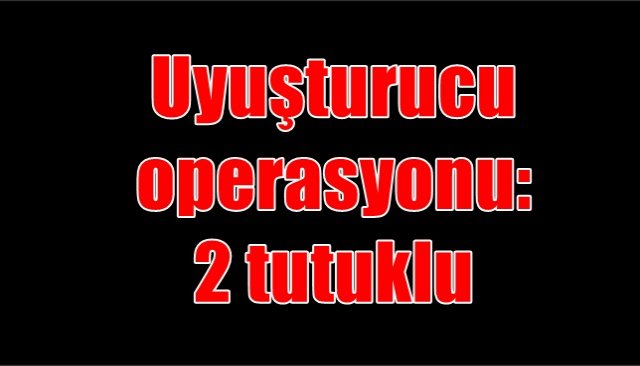 Uyuşturucu operasyonu: 2 tutuklu