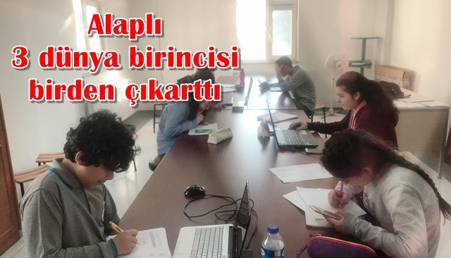 Alaplı Ahmet Zeki Atalay Ortaokulu 3 dünya birincisi çıktı