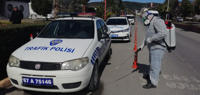 Polis otoları ve Polis Evi dezenfekte edildi - 1