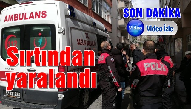 Sırtından yaralandı