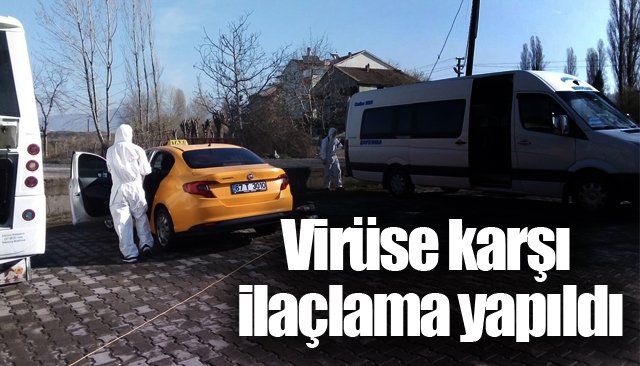 Şoförler ve Otomobilciler Odası virüse karşı ilaçlama yaptı