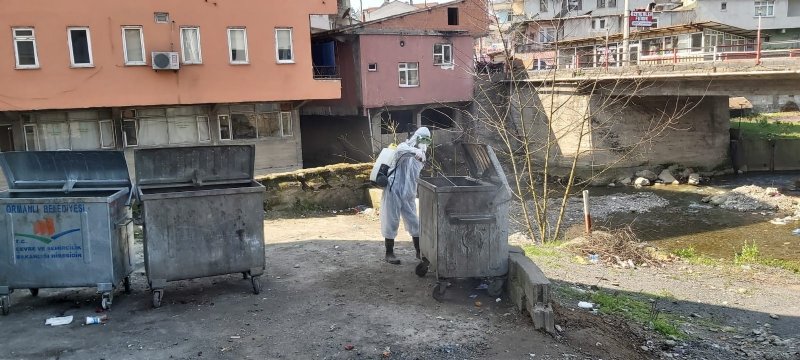 Tüm belde dezenfekte edildi - 1