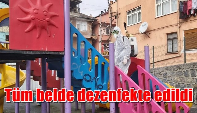  Tüm belde dezenfekte edildi