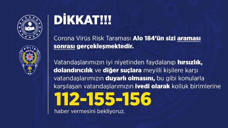 Virüs risk taramasının ´Alo 184´ hattının aranması sonrası gerçekleşir - 1