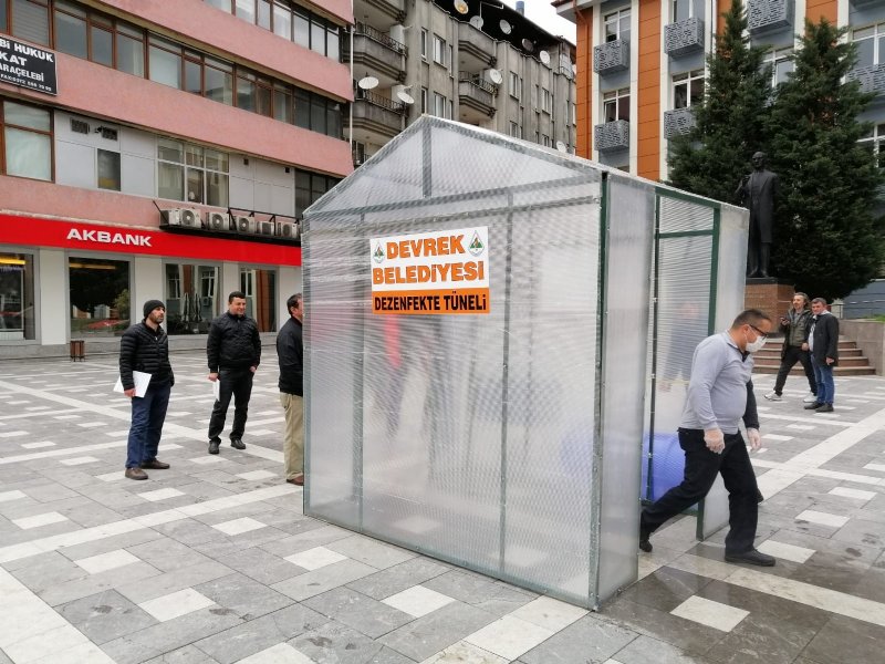 Belediye, dezenfekte tüneli kurdu - 2