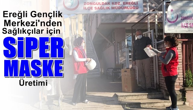 Gençlik Merkezi’nden siper maske üretimi