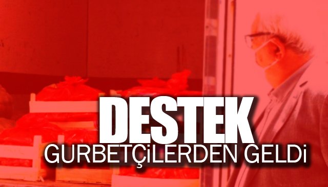 Gurbetçilerden aşevine gıda desteği