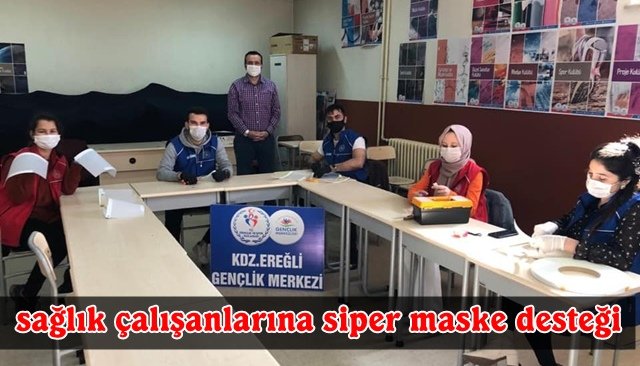 Sağlık çalışanlarına siper maske desteği