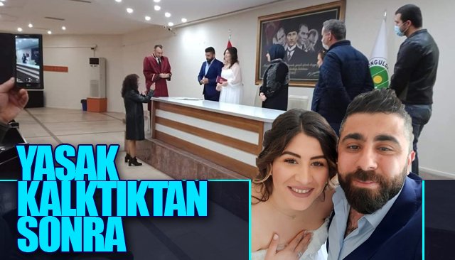 Soluğu nikah salonunda aldılar 