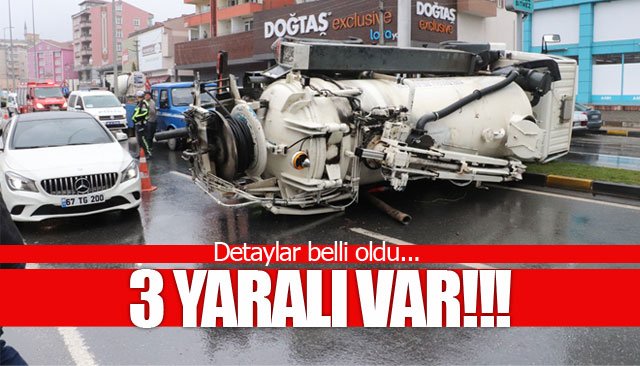 TRAFİK KAZASI; 3 YARALI