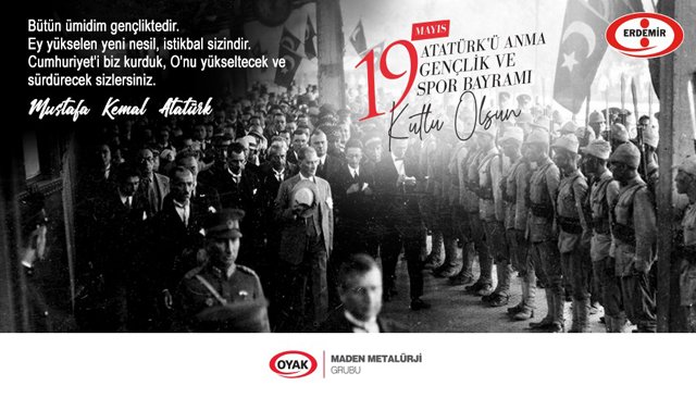 19 Mayıs Atatürk´ü Anma Gençlik ve Spor Bayramı kutlama mesajı