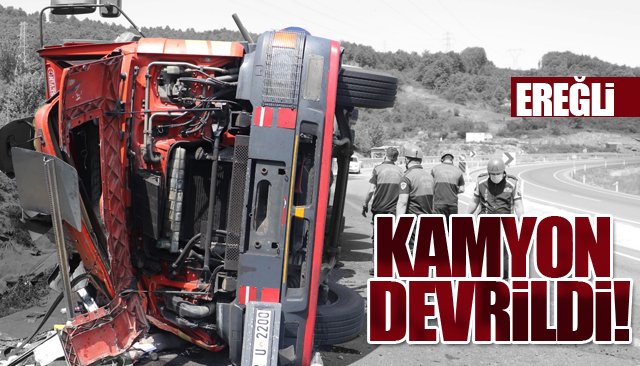 KAMYON DEVRİLDİ!