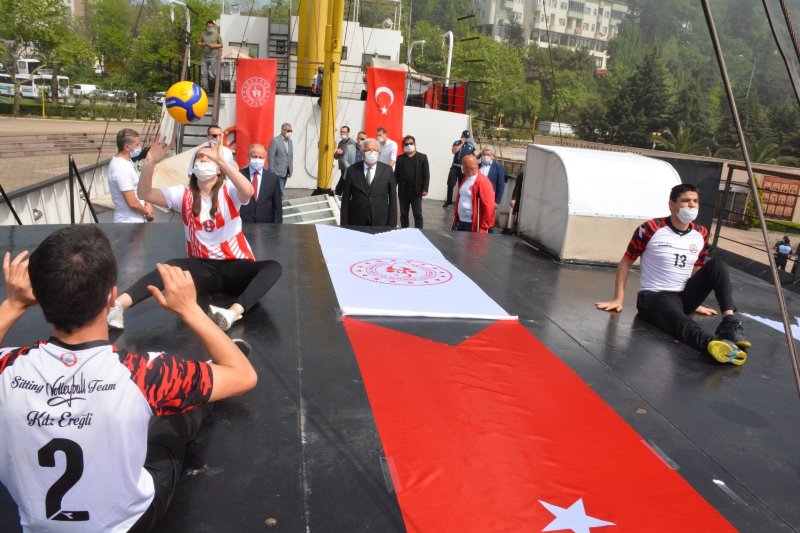 Paravolley Milli Takım oyuncuları gösteri maçı yaptı - 8