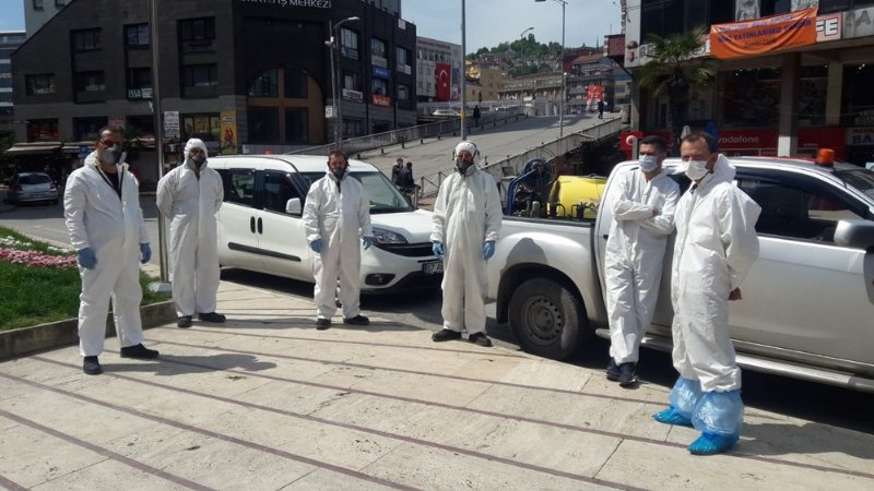 Zonguldak´ta berber ve kuaförler dezenfekte edildi - 1